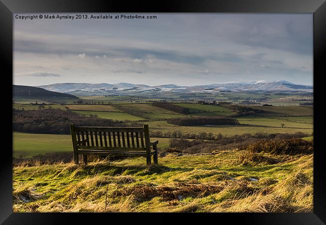 Bench with a view. Framed Print by Mark Aynsley