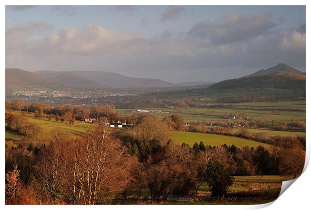 The Black Mountains Aberagevnny Print by simon powell