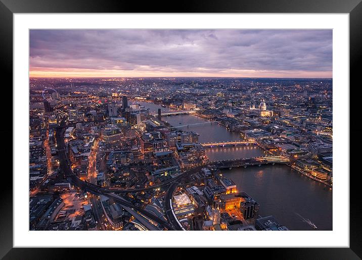The View from The Shard Framed Mounted Print by Junwei Chu