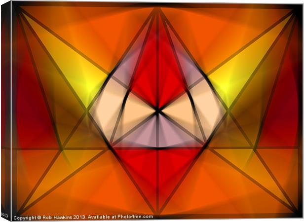 Stained Triangulate Canvas Print by Rob Hawkins