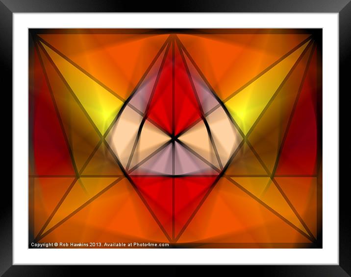 Stained Triangulate Framed Mounted Print by Rob Hawkins
