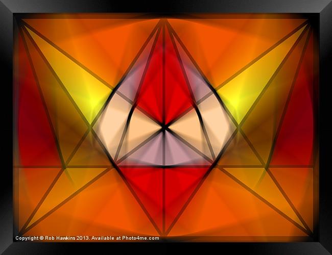 Stained Triangulate Framed Print by Rob Hawkins