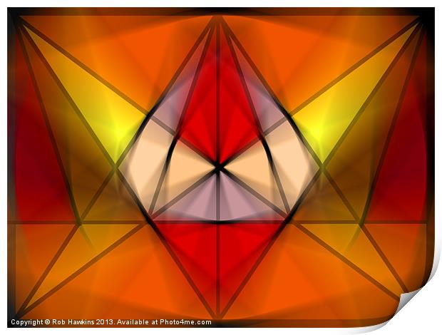 Stained Triangulate Print by Rob Hawkins