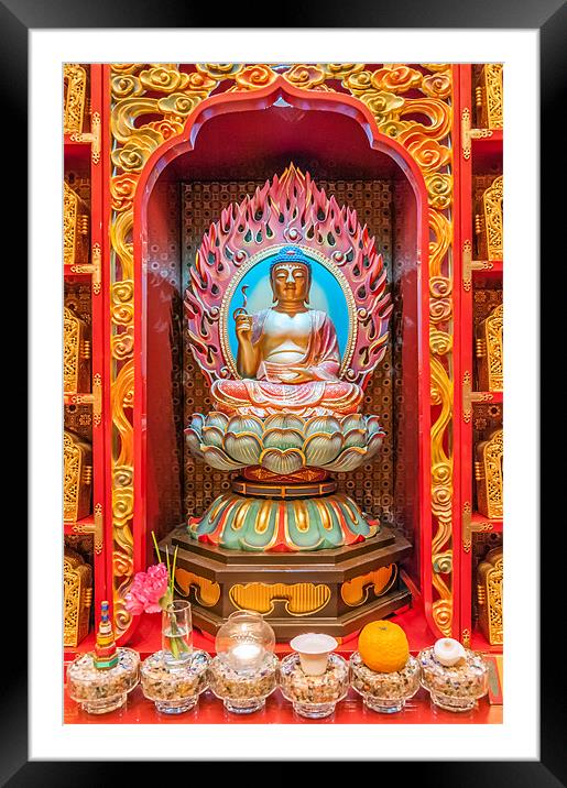 Shrine of Buddha Tooth Relic Temple Framed Mounted Print by Stephen Mole