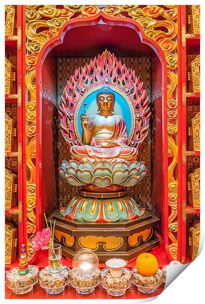 Shrine of Buddha Tooth Relic Temple Print by Stephen Mole