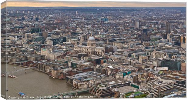 Views across the London skyline Canvas Print by Steve Hughes