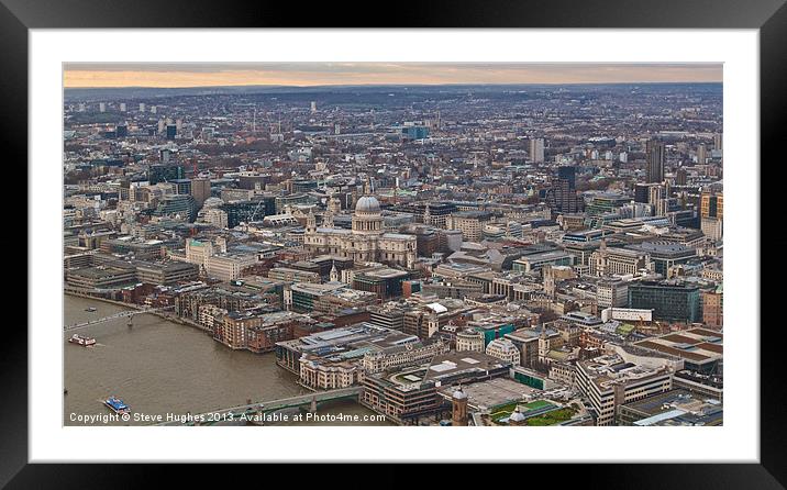 Views across the London skyline Framed Mounted Print by Steve Hughes