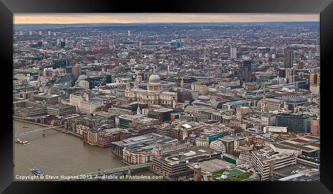 Views across the London skyline Framed Print by Steve Hughes