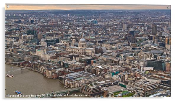Views across the London skyline Acrylic by Steve Hughes