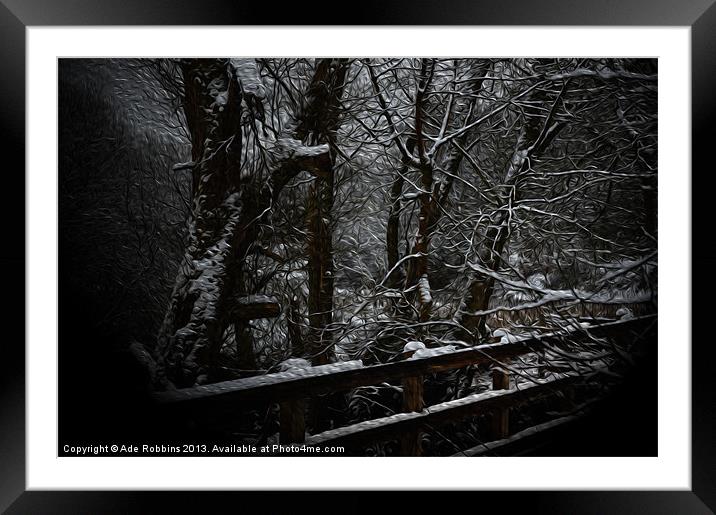 Snow Painting Framed Mounted Print by Ade Robbins