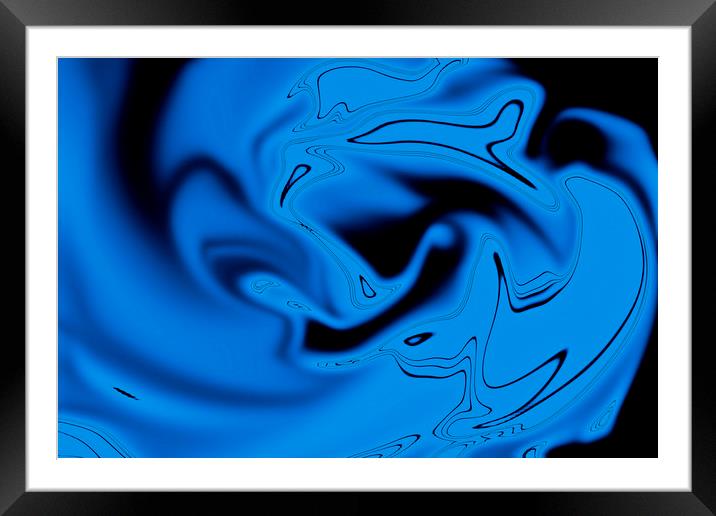 Abstract in Blue Framed Mounted Print by David Pyatt