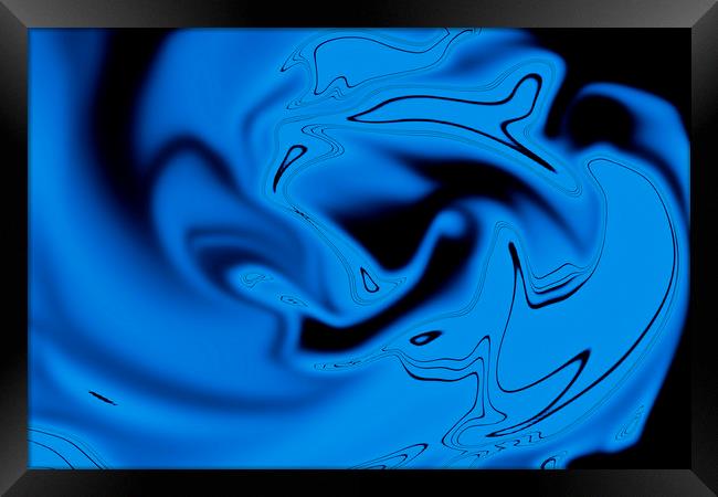 Abstract in Blue Framed Print by David Pyatt