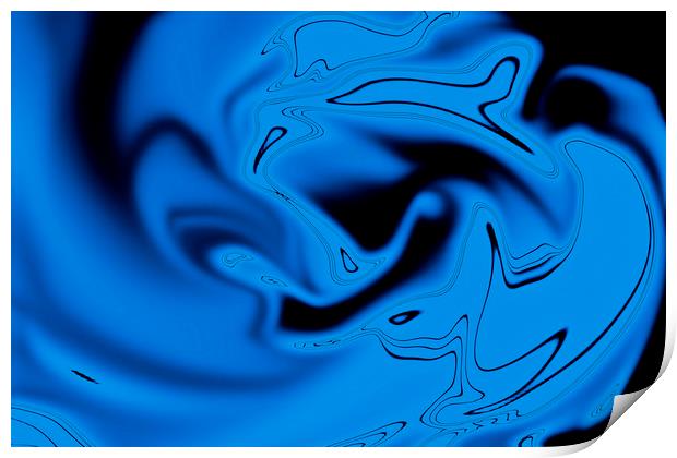 Abstract in Blue Print by David Pyatt