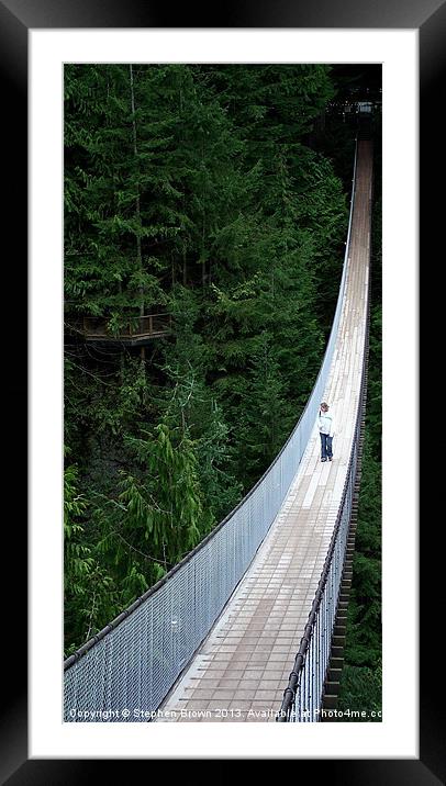 Capilano Suspension Bridge Framed Mounted Print by Stephen Brown