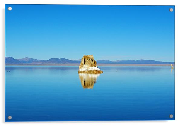 Tufa island, Mono Lake, California Acrylic by Claudio Del Luongo