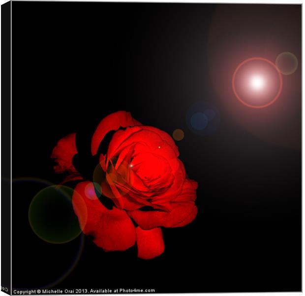 Love is a Red, Red Rose Canvas Print by Michelle Orai