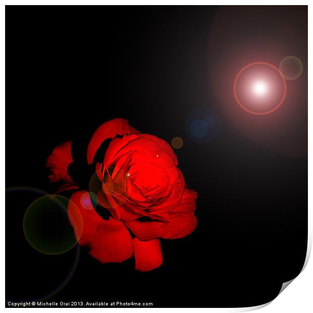 Love is a Red, Red Rose Print by Michelle Orai