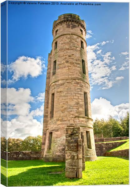 Eglinton Ruins & Tower Canvas Print by Valerie Paterson