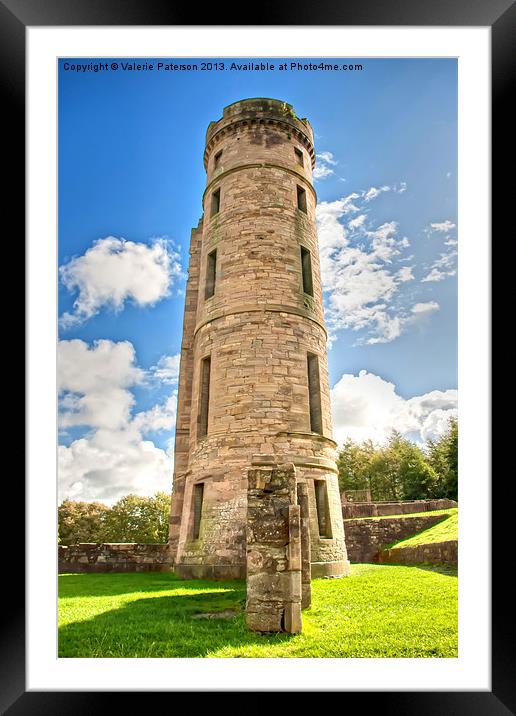 Eglinton Ruins & Tower Framed Mounted Print by Valerie Paterson
