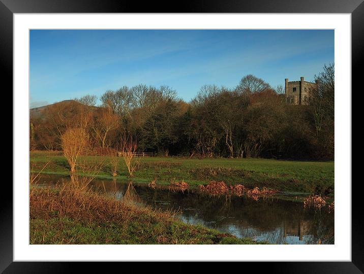 Abergavenny Castle Wales Framed Mounted Print by simon powell