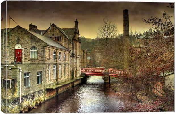 The Red Bridge. Canvas Print by Irene Burdell