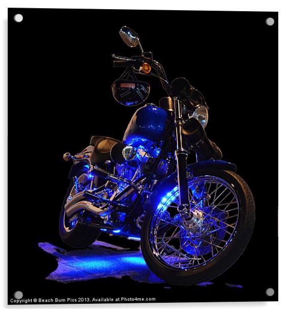 Motorcycle Glow Acrylic by Beach Bum Pics