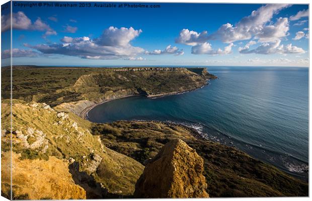 Jurassic Coast Dorset Chapmans Pool Canvas Print by Phil Wareham