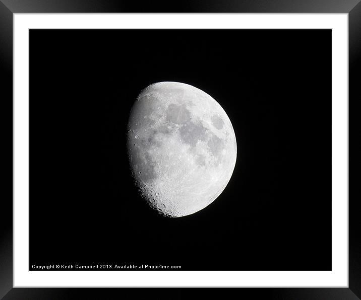 The Moon Framed Mounted Print by Keith Campbell