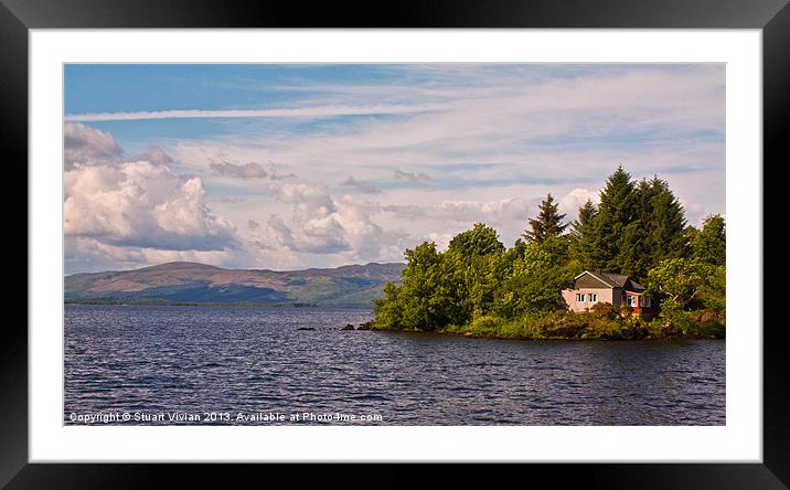 House on Loch Lomond Framed Mounted Print by Stuart Vivian