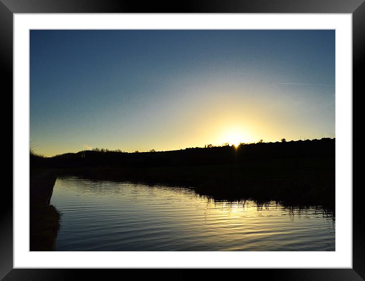 The beautiful British landscape, falling into dark Framed Mounted Print by