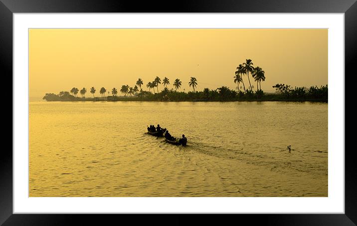 The Sailors Framed Mounted Print by Mohit Joshi