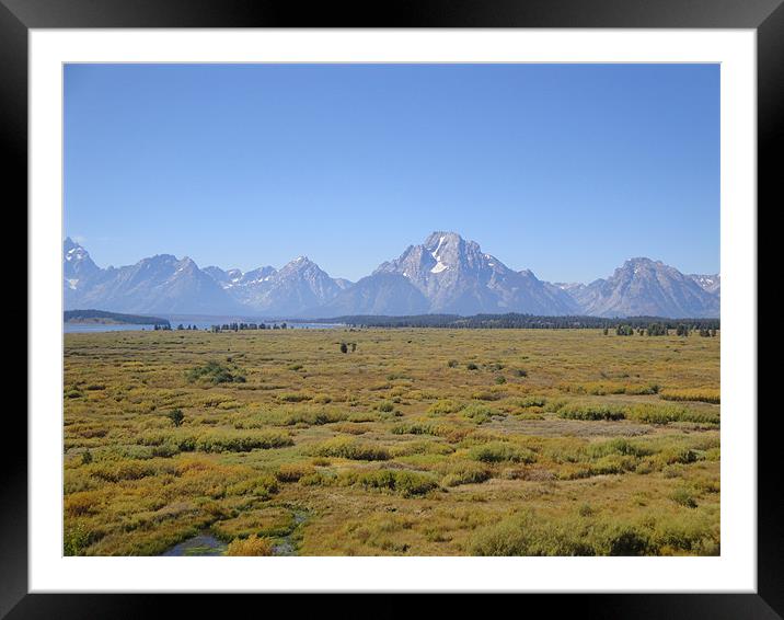 Teton Range, Wyoming, U.S.A. Framed Mounted Print by Andy Gilfillan