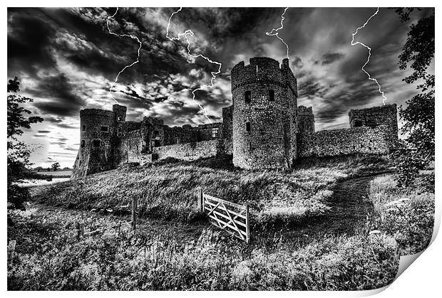 Storm the Castle An Epic Battle Against Nature Print by Steve Purnell