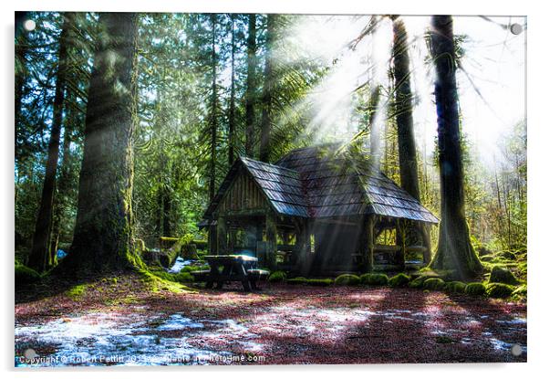 Shelter in the Woods Acrylic by Robert Pettitt