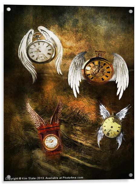 Time Flys Acrylic by Kim Slater