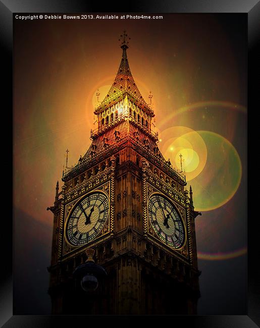 Big Ben Clock Framed Print by Lady Debra Bowers L.R.P.S
