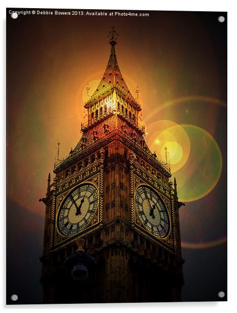Big Ben Clock Acrylic by Lady Debra Bowers L.R.P.S
