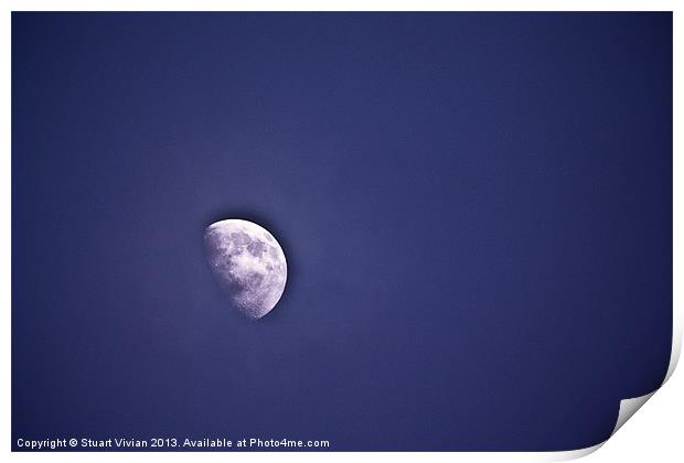 Blue Moon Print by Stuart Vivian