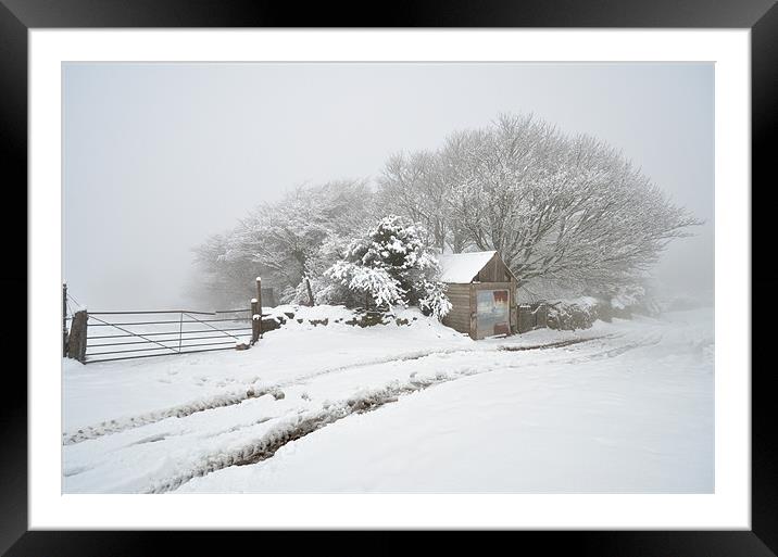 Foggy Dartmoor Shed Framed Mounted Print by Jon Short