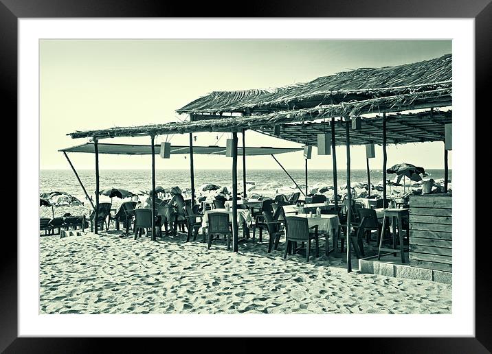 Table for two Sands into the Horizon Shack Framed Mounted Print by Arfabita  