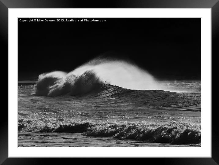 Spindrift Framed Mounted Print by Mike Dawson