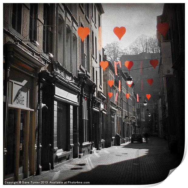 Red Hearts in the Sun Print by Dave Turner