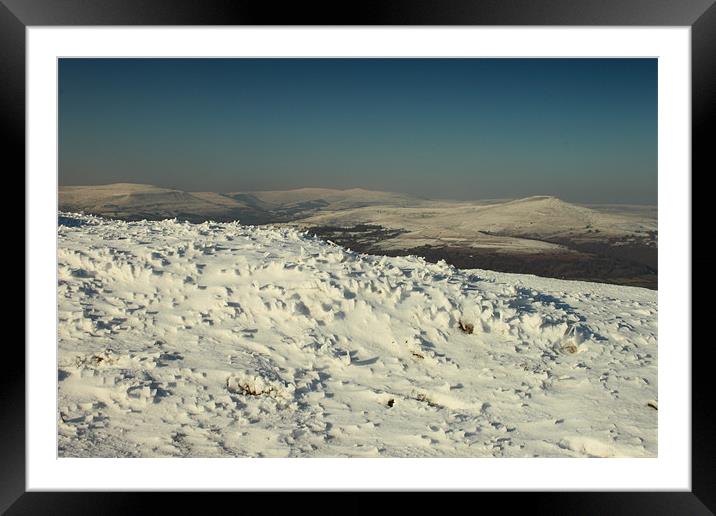 texture (brecon beacons wales) Framed Mounted Print by simon powell