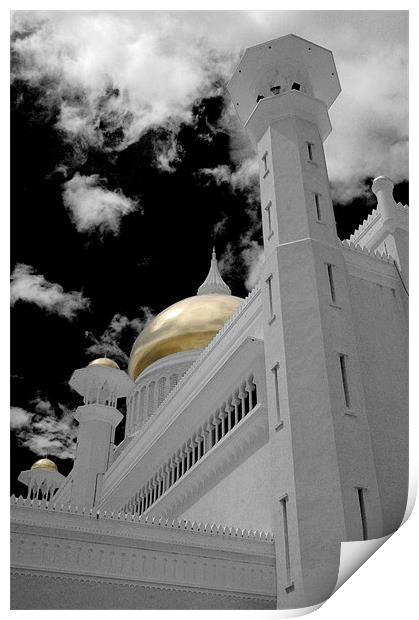 JameAsr Hassanil Bolkiah Mosque Print by Michael Thompson