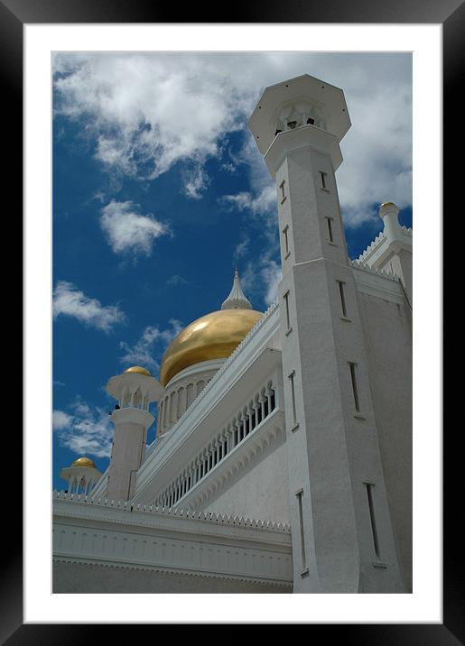 JameAsr Hassanil Bolkiah Mosque Framed Mounted Print by Michael Thompson