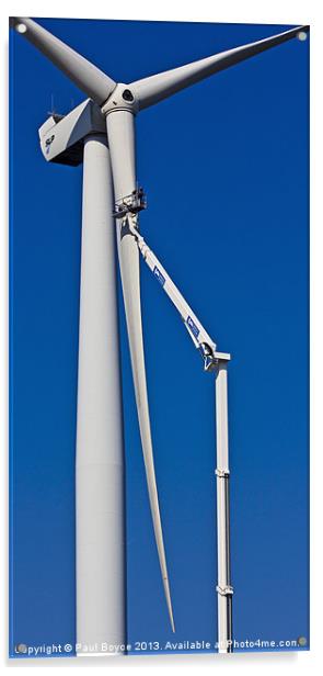 Gulliver, Wind Turbine Acrylic by Paul Boyce