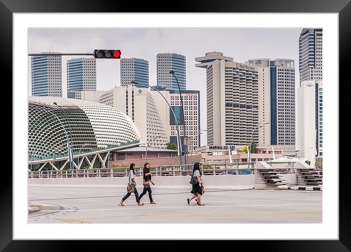 Singapore Business Quarter Framed Mounted Print by Stephen Mole