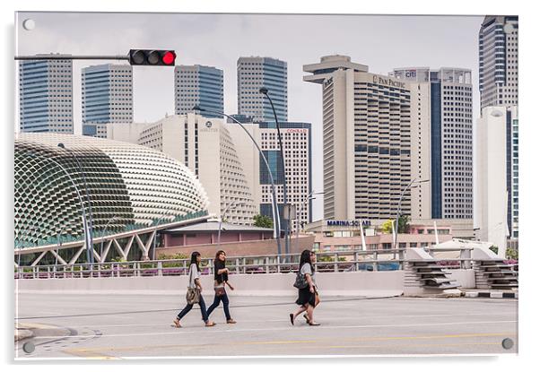 Singapore Business Quarter Acrylic by Stephen Mole