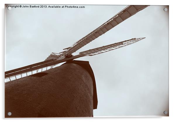 Brixton Windmill Acrylic by John Basford