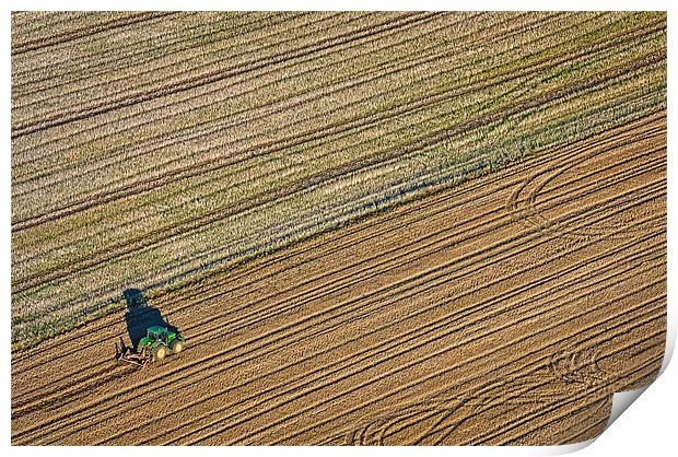 Ploughing Print by Mark Llewellyn